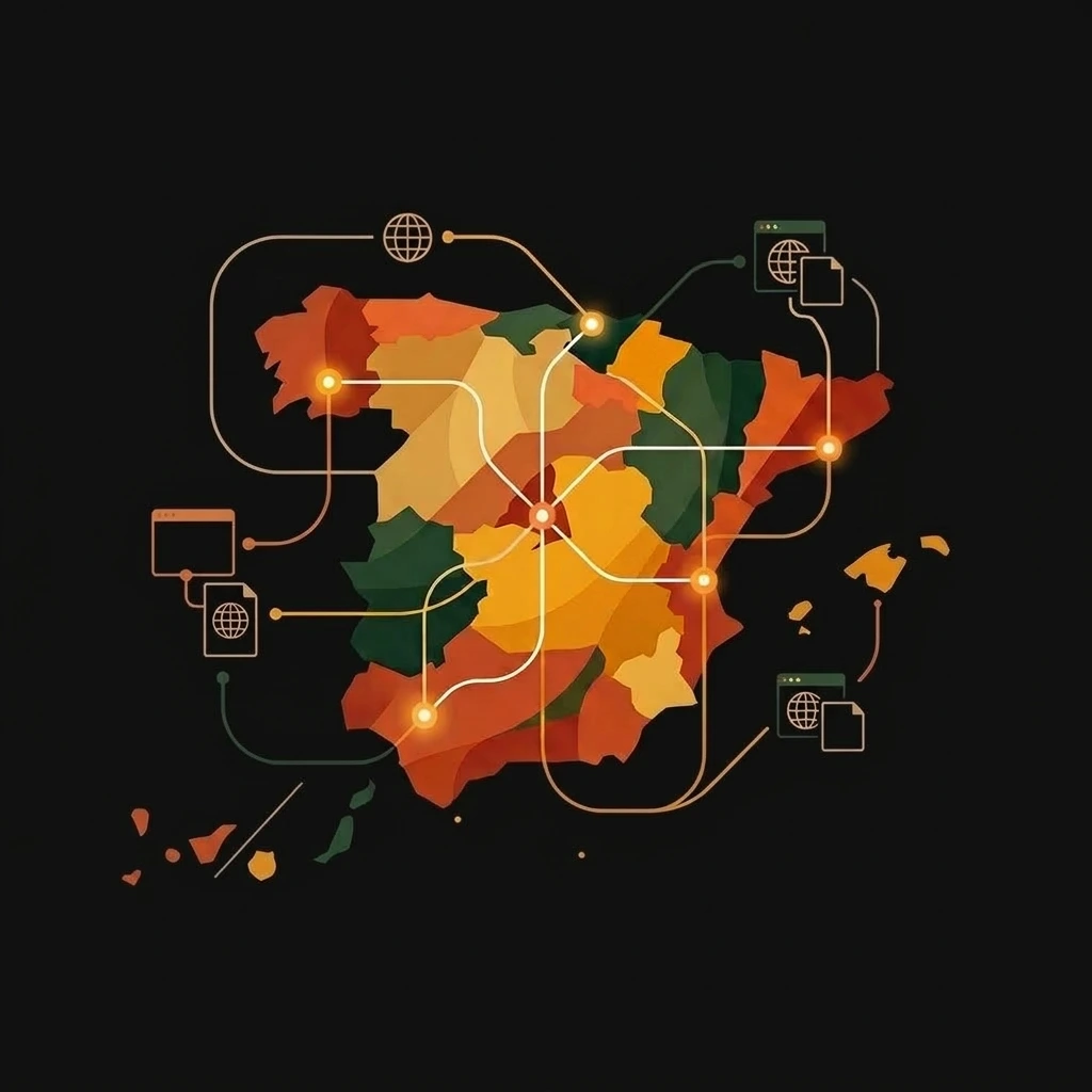 Spanish link building network across Spain
